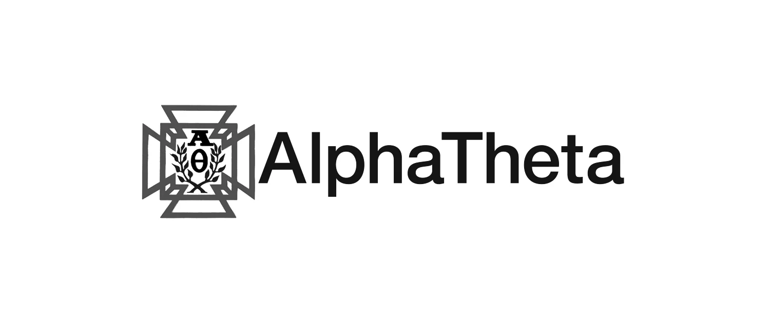 Alpha Theta fraternity logo with AlphaTheta name